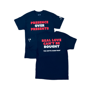 Presence Over Presents Short Sleeved Tee - Black - Dope And Dedicated
