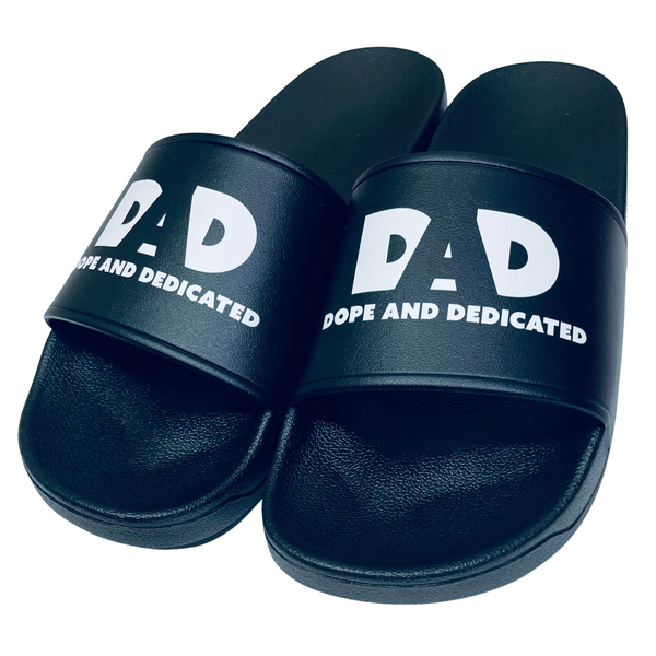 Dope Dad Slides-Black - Dope And Dedicated