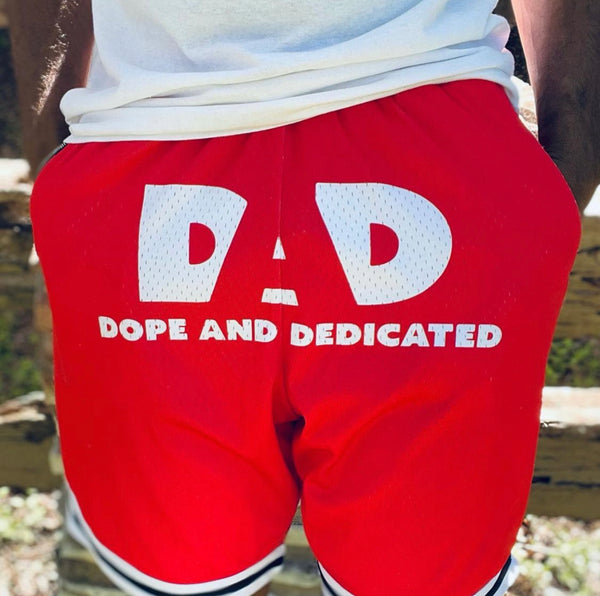 Dope Dad Shorts - Fire Red