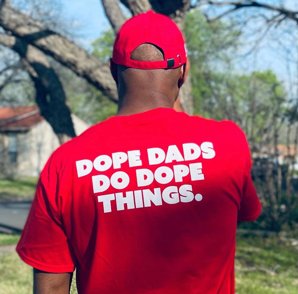 Dope Dads Do Dope Things Short Sleeved Shirt - Red