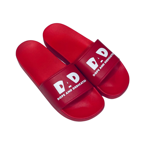 Dope Dad Slides - Red - Dope And Dedicated