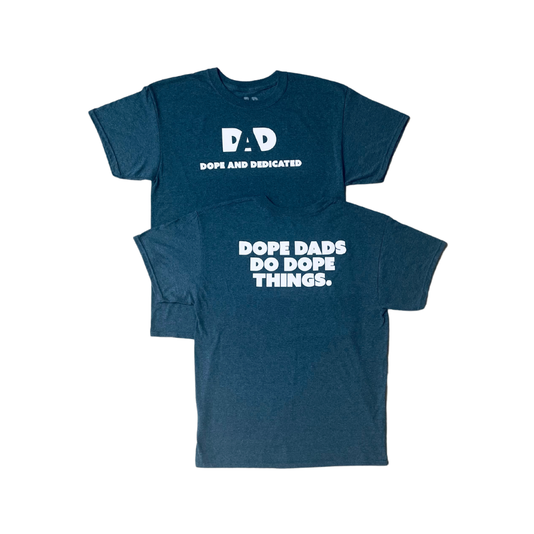 Dope Dads Do Dope Things Short Sleeved Shirt - Dark Heather Gray - Dope And Dedicated