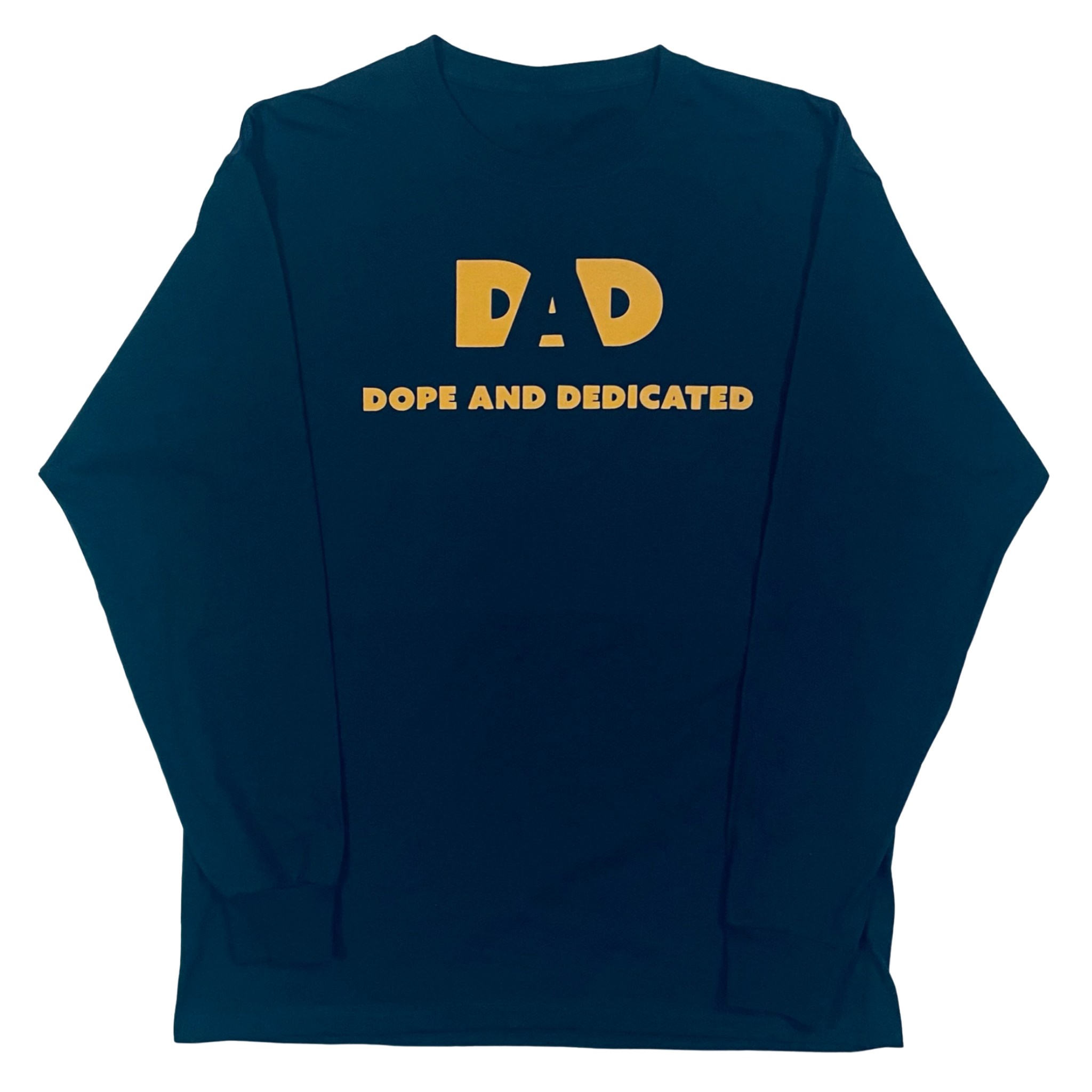 Dope Dads Do Dope Things Long Sleeve Shirt - Blk/Gold - Dope And Dedicated