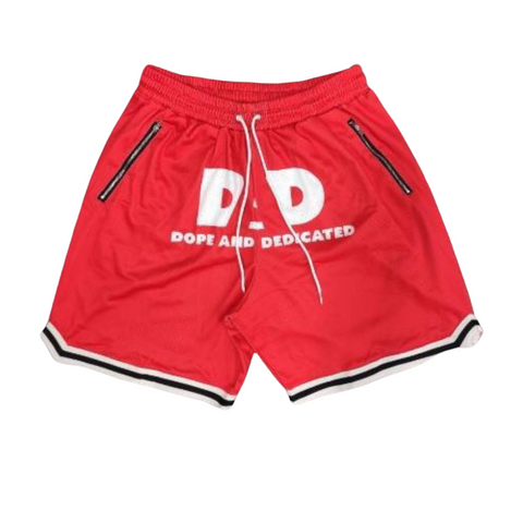 Dope Dad Shorts - Fire Red - Dope And Dedicated
