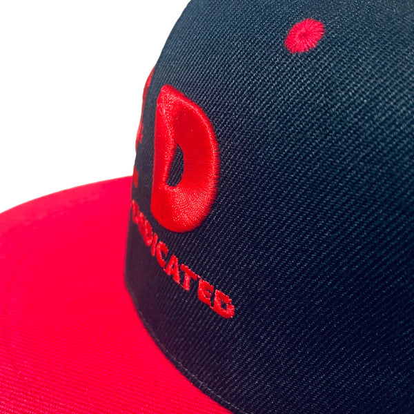 The Logo Snapback Hat Blk/Red/Blk - Dope And Dedicated