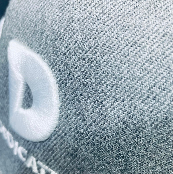The Logo Snapback Hat Gray Denim/Blue/Wht - Dope And Dedicated