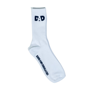 Dope Dad Socks - White/Black - Dope And Dedicated
