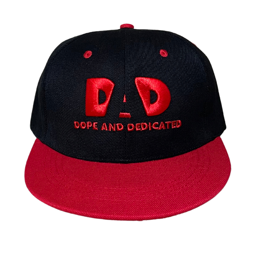 The Logo Snapback Hat Blk/Red/Blk - Dope And Dedicated