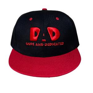 The Logo Snapback Hat Blk/Red/Blk - Dope And Dedicated