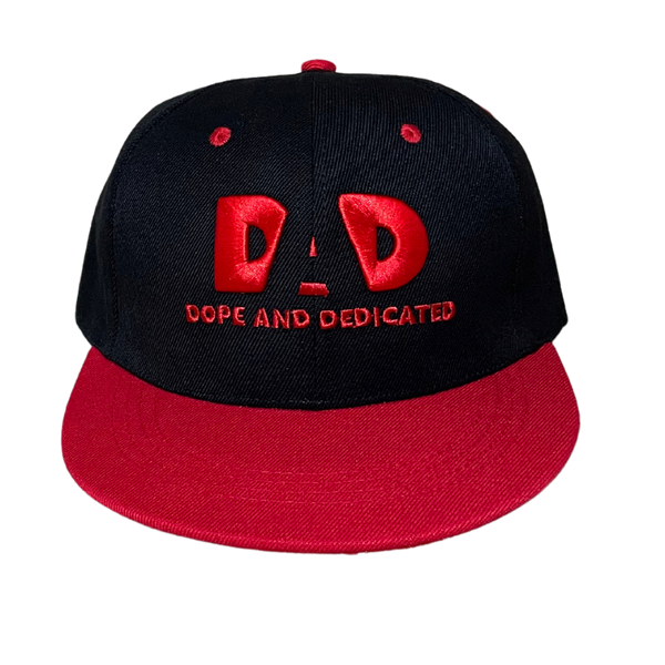 The Logo Snapback Hat Blk/Red/Blk - Dope And Dedicated