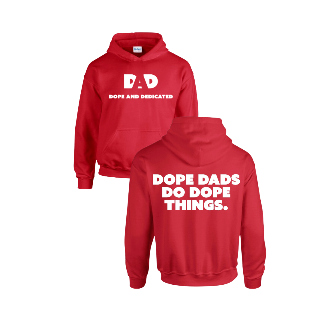 Dope Dads Do Dope Things Hoodie - Red