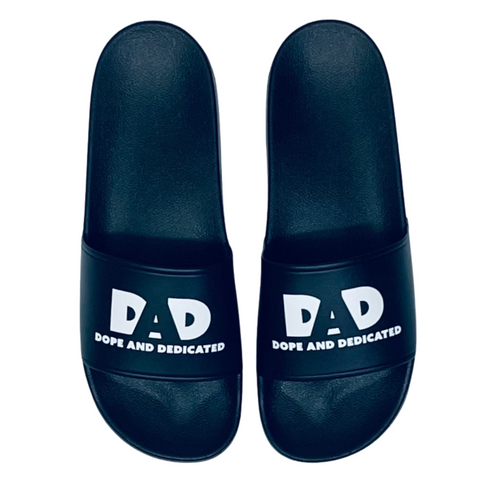 Dope Dad Slides-Black - Dope And Dedicated
